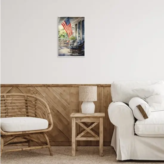 Stupell Industries Porch with American Flag Wall Plaque Art {3}