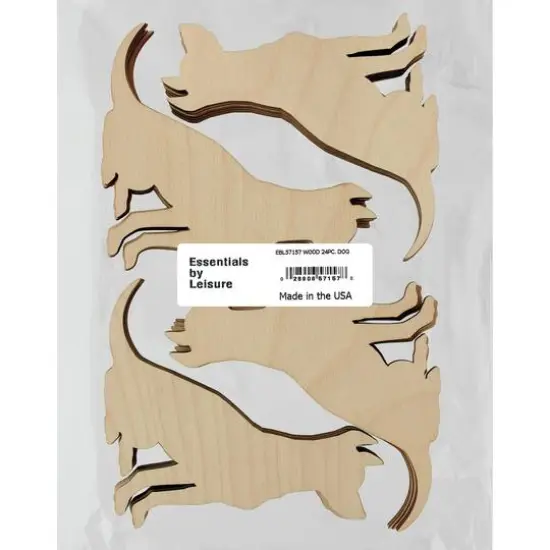 Essentials by Leisure Arts Flat Wood Dog, 24ct. {1}