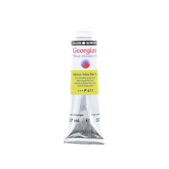 Daler-Rowney&reg; Georgian Water Mixable Oil Paint, 37mL 617 Cadmium Yellow Pale Hue {1}