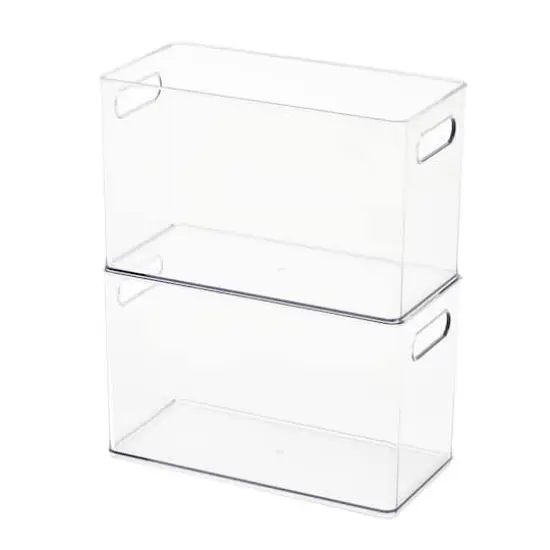 13" x 6.5" Clear Storage Bin with Handles by Simply Tidy&trade; {7}
