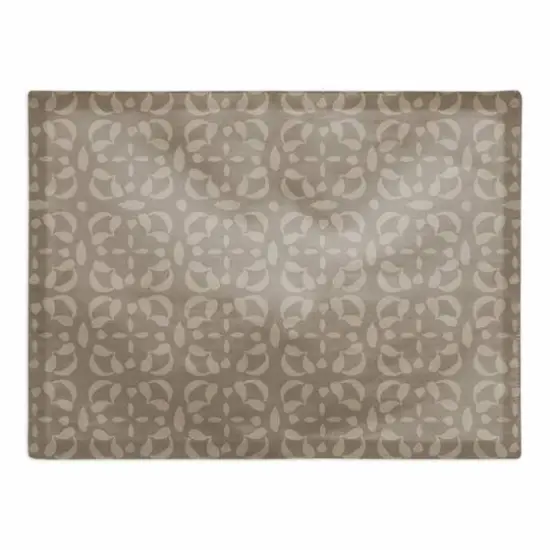 Intricate Circle Stack Cotton Twill Placemat Brown {1}