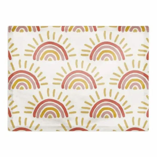 Sun Pattern Cotton Twill Placemat Sunset {1}
