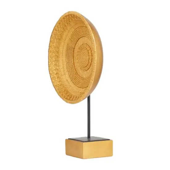 Gold Polystone Glam Sculpture, 20" x 13" x 6" {3}