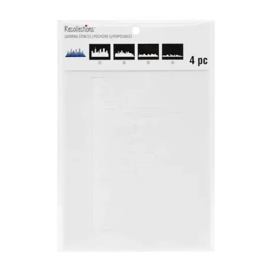 6" x 8" City Sky Print Stencil Set by Recollections&trade; {3}