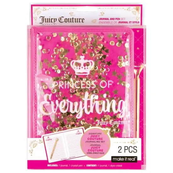 Make It Real Juicy Couture Princess of Everything Glitter Journal & Pen Set {1}