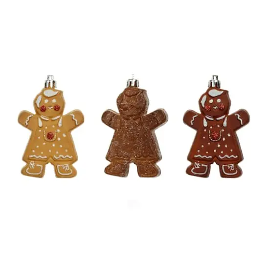 6 Pack 95mm Gingerbread Shatterproof Ornaments by Ashland® {1}
