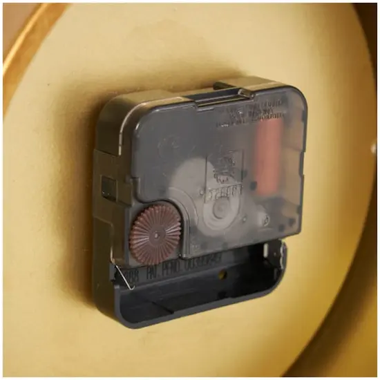 9" Gold Metal Scroll Antique Style Clock {5}