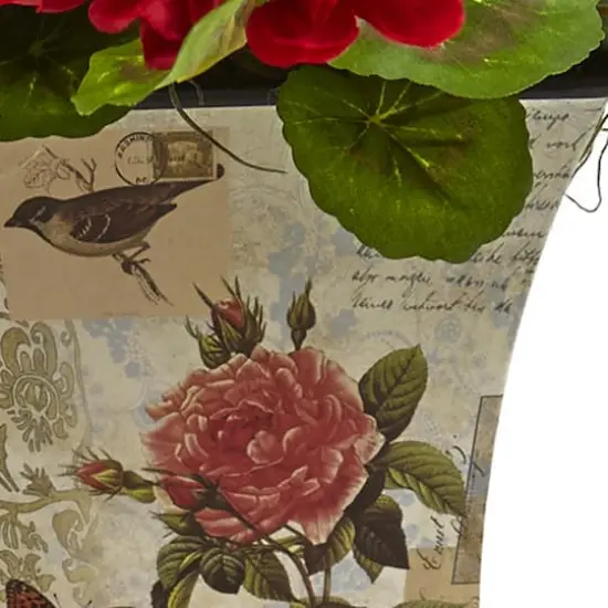 11" Geranium in Floral Planter, 2ct. {5}