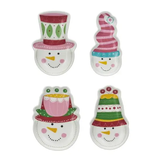 Hello Honey&reg; Snowmen in Hats Stoneware Dish Set {1}