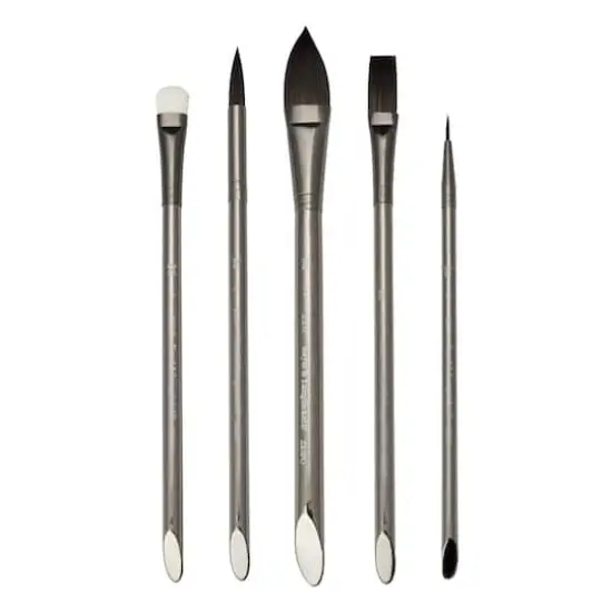 Zen&trade; Series 83 Watercolor 5 Piece Pointed Oval Brush Set {1}