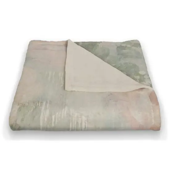 50" x 60" Soft Cottage Floral Abstract Coral Fleece Blanket {4}