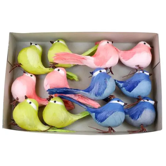 JAM Paper 5" Feather Chickadee Floral Accessories, 12ct. {1}