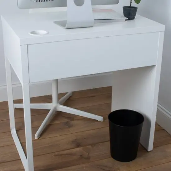 Bath Bliss Matte Black Trash Can {6}