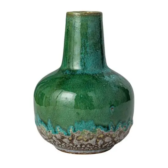 Hello Honey&reg; Green & Blue Textured Stoneware Vase Set {16}