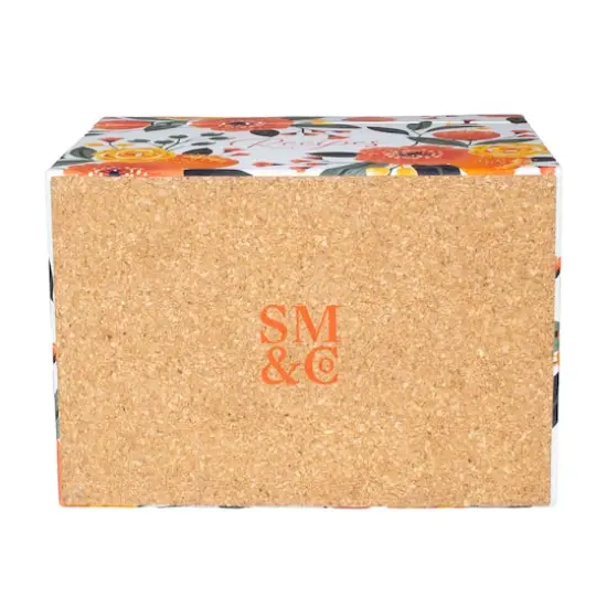 Steel Mill & Co.&reg; Orange Floral Recipe Box {5}