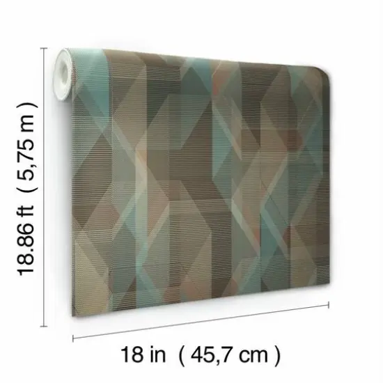 RoomMates Debonair Geometric Peel & Stick Wallpaper Brown {10}