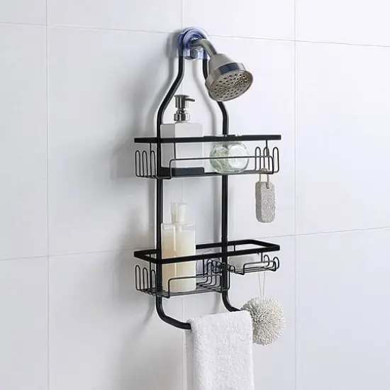 SunnyPoint Tubing Shower Caddy Black {4}