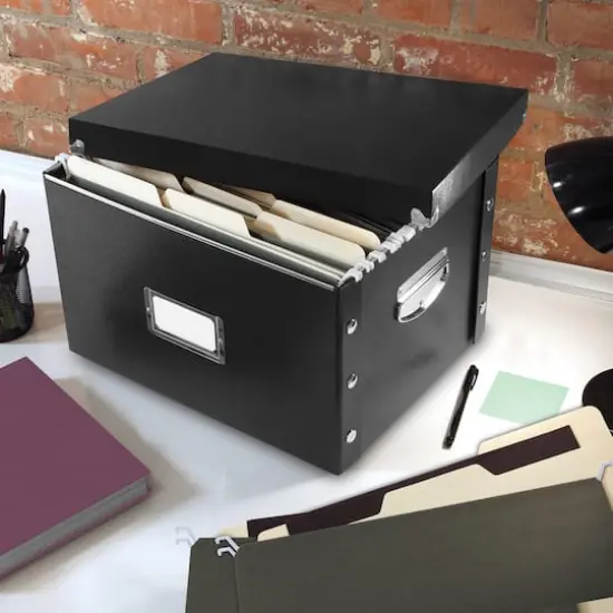 Snap-N-Store Black Legal Letter File Box {6}