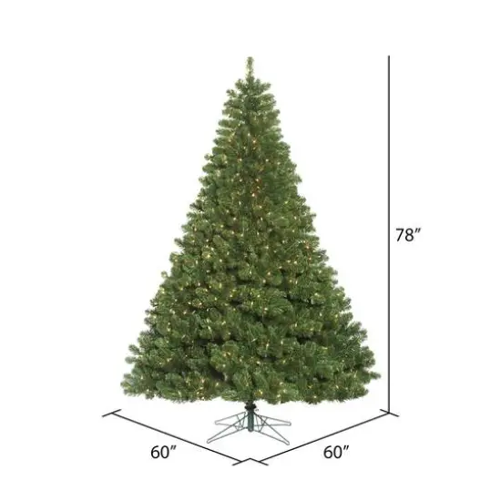 6.5ft. Pre-Lit Oregon Fir Artificial Christmas Tree, Clear Dura-Lit&reg; Lights {5}