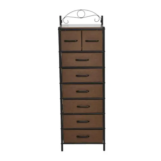 Household Essentials Victoria 54" 8-Drawer Narrow Dresser Walnut {5}