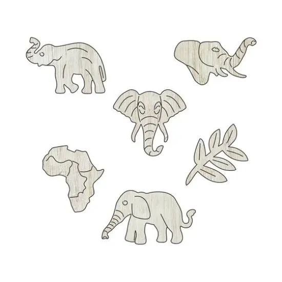 Wooden Jigsaw Puzzle Set - Elephant & Sprung: 406 Pcs {9}