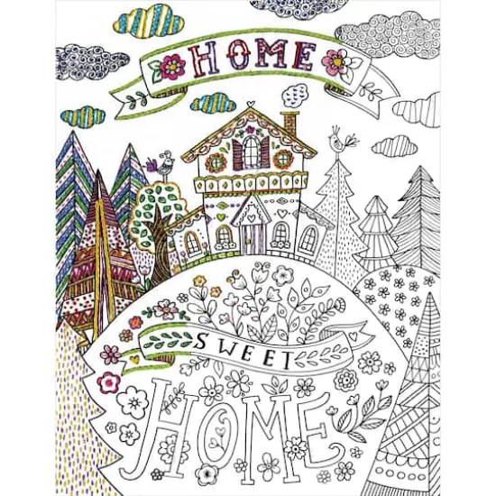 Design Works&trade; Zenbroidery Home Sweet Home Stamped Embroidery Kit {1}