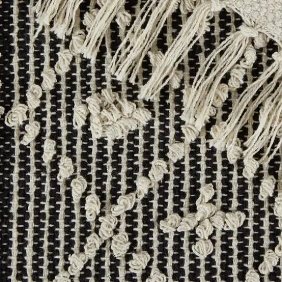 DII&reg; Diamond Textured Hand-Loomed Rug, 2ft. x 3ft. Natural and Black {5}