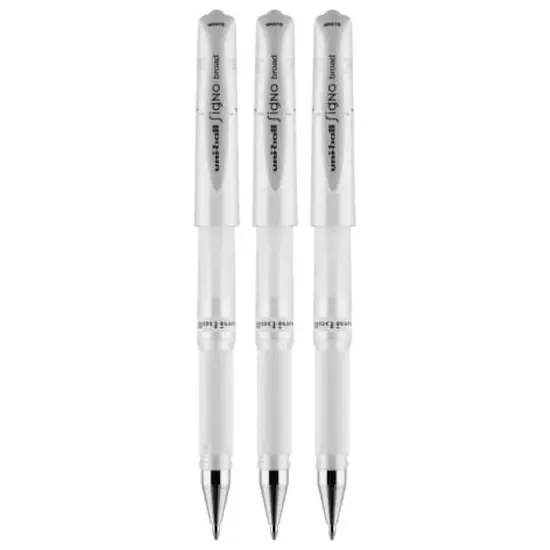 uniball&trade; GEL IMPACT 1mm White Gel Pens, 3ct. {1}