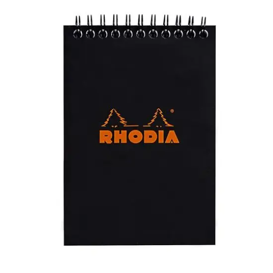 Rhodia&reg; Wire-Bound Black Graph Sketchbook {1}