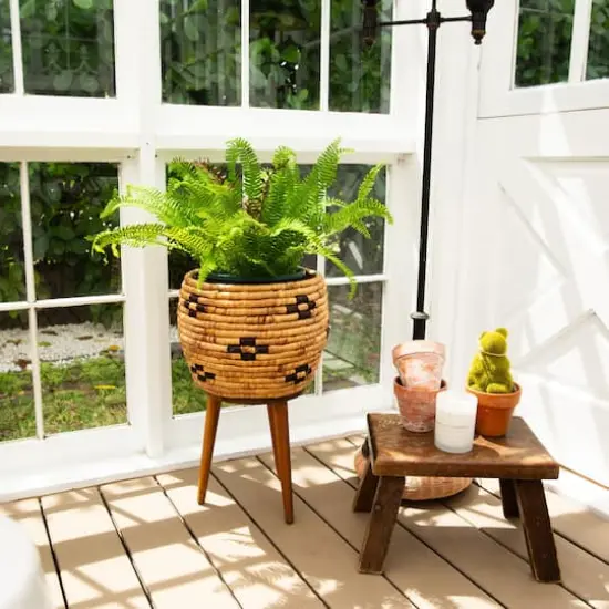 23in. UV Resistant Artificial Boston Fern Plant with Real Touch Leaves (Indoor/Outdoor) {6}