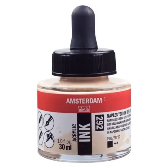 Amsterdam Acrylic Ink, 1oz. 292 Naples Yellow Red Light {1}