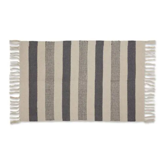 DII&reg; Gray Combo Stripe Hand-Loomed Rug, 2ft. x 3ft. {1}