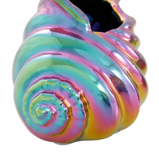 Rainbow Ceramic Shell Sculpture Set {5}
