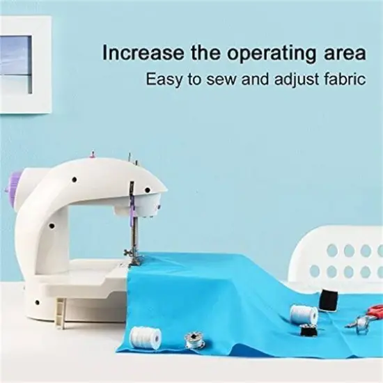 Haitral&trade; Lavender Flex-Speed Double-Thread Cordless Sewing Machine with Built-In Table {3}