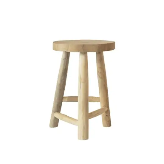 Hello Honey&reg; Natural Bleached Teakwood Round Stool {3}