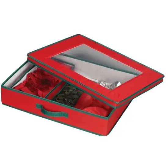 Household Essentials 19" Flatware Storage Box Red {7}