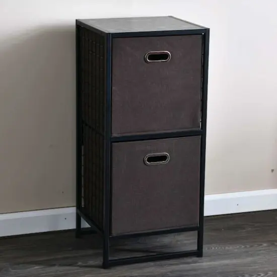 2 Pack Household Essentials 13" Fabric Storage Bins Brown {4}