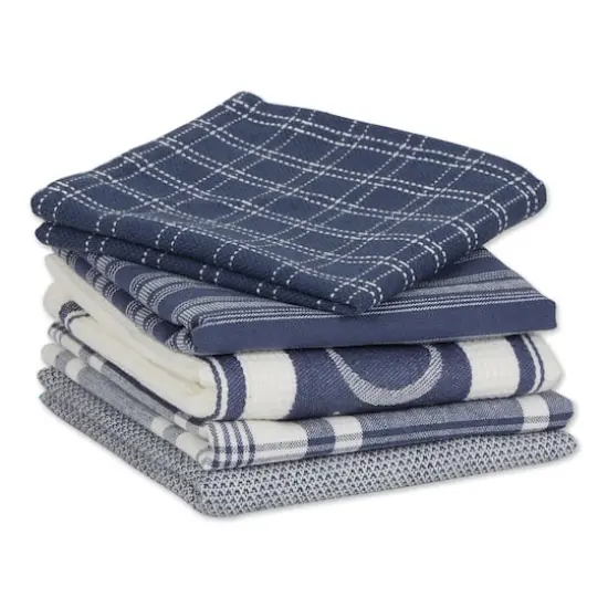 DII&reg; Foodie Dish Towel & Dishcloth Set French Blue {6}