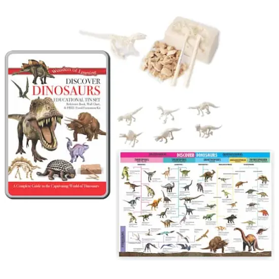 Wonders of Learning Discover Dinosaurs Educational Tin Set {3}