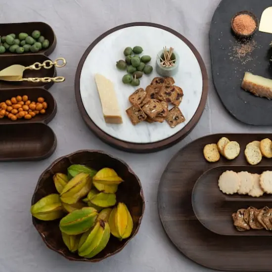 Hello Honey Mango Wood Chip and Dip, Walnut Finish {3}