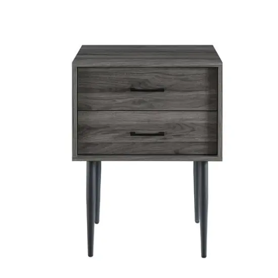Walker Edison Slate Gray Modern Side Table {1}