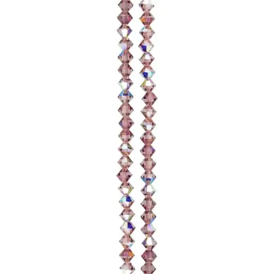 Preciosa Glass Crystal Bicone Beads, 6mm by Bead Landing&trade; Light Amethyst AB {4}