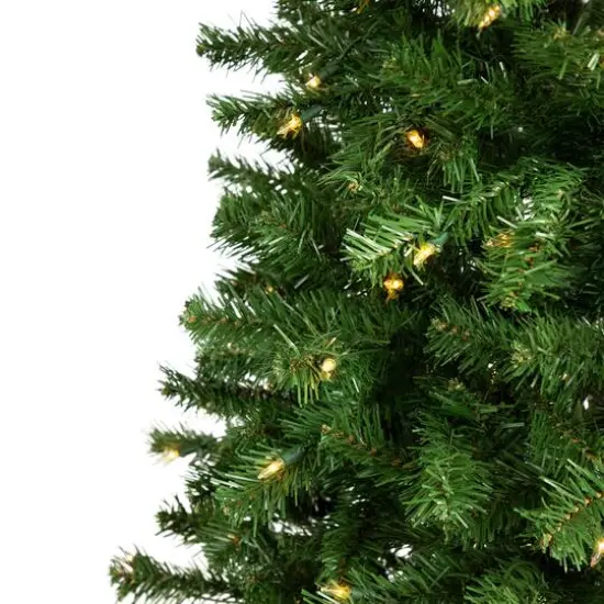 4.5ft. Pre-Lit Pendleton Spruce Full Artificial Christmas Tree, Clear Lights {5}
