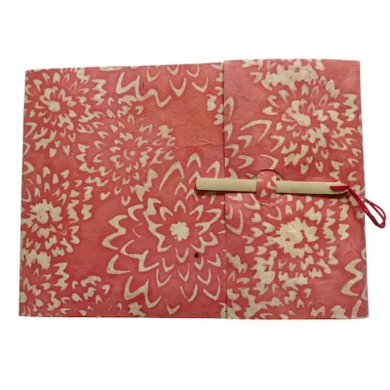 Lama Li Gargi Soft Cover Handmade Journal, 5.9" x 8.7" Rose Batik {1}