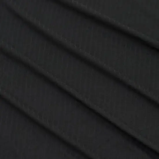 Fabric Merchants Polyester Blend Ribbed Fabric Black {1}