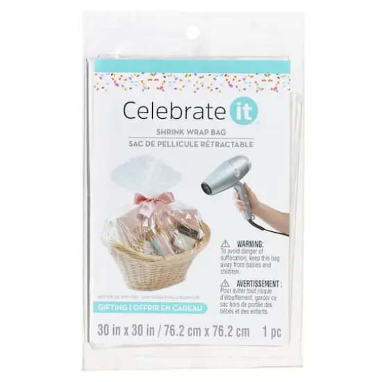 30" Clear Shrink Wrap Bag by Celebrate It&trade; {4}