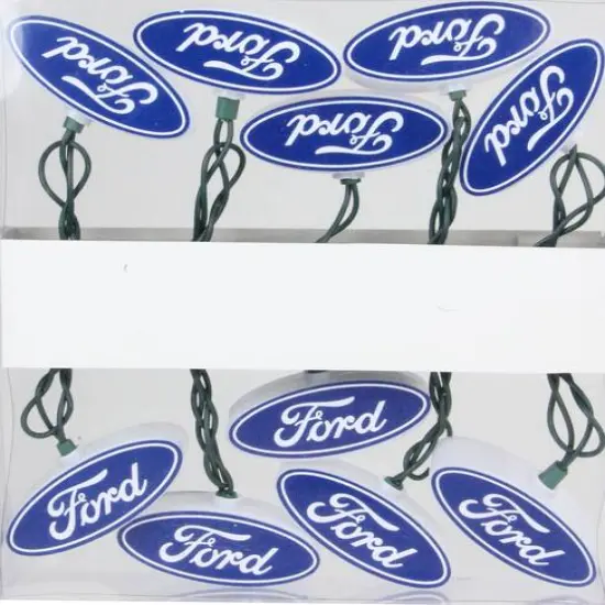 10ct. Blue & White Ford Logo Novelty String Lights {3}