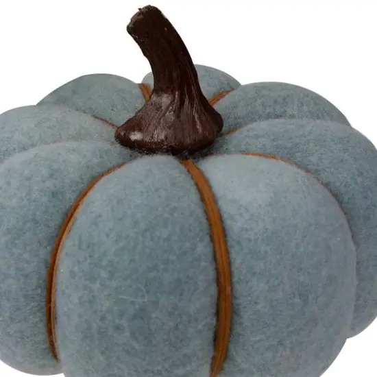 4" Blue & Brown Fall Harvest Tabletop Pumpkin {3}