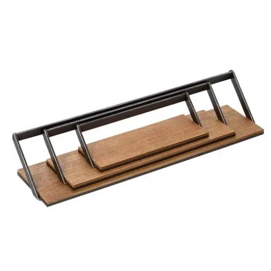 Honey Can Do Floating Decorative Metal & Wood Wall Shelves, 3ct. {9}