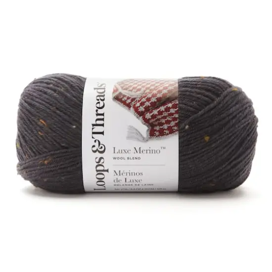 Luxe Merino&trade; Tweed Yarn by Loops & Threads&reg; Ebony {1}